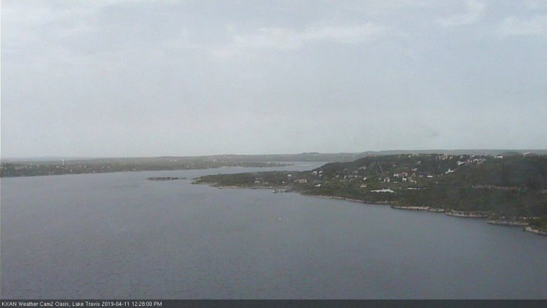 Lake Travis webcam, April 11, 2019 11:30 AM CT