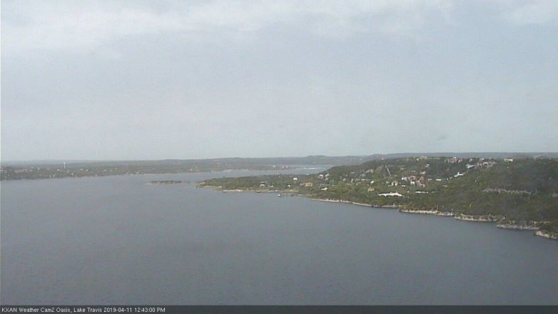 Lake Travis webcam, April 11, 2019 11:45 AM CT
