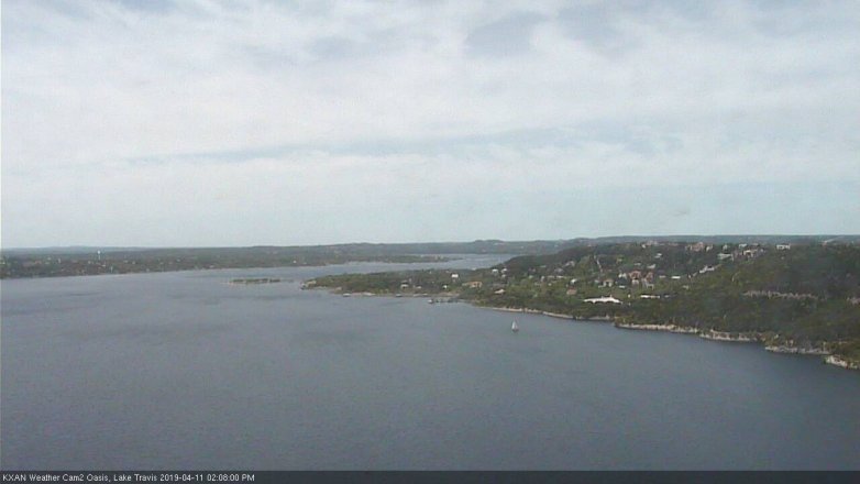 Lake Travis webcam, April 11, 2019 1:10 PM CT