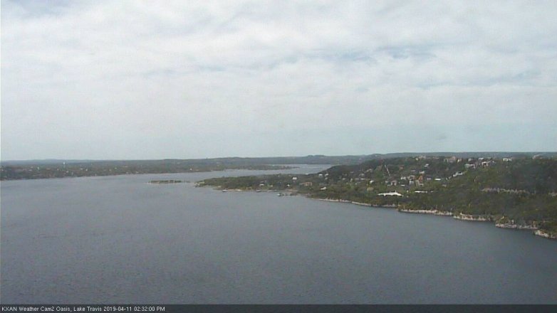 Lake Travis webcam, April 11, 2019 1:35 PM CT