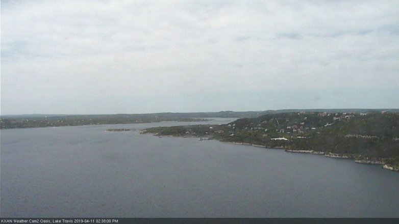 Lake Travis webcam, April 11, 2019 1:40 PM CT