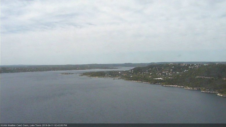 Lake Travis webcam, April 11, 2019 1:45 PM CT