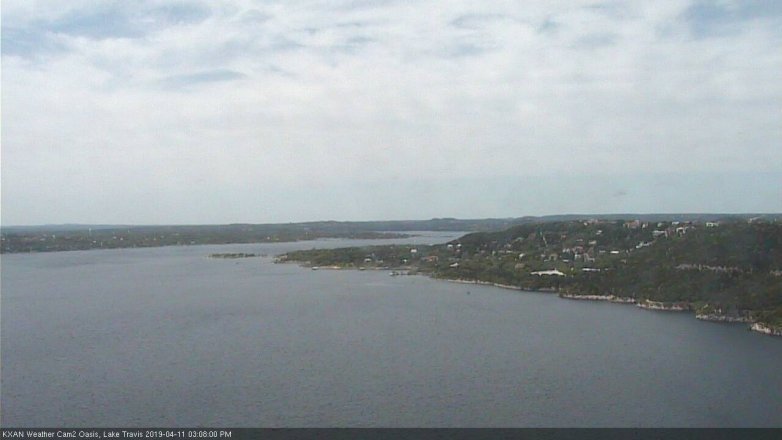 Lake Travis webcam, April 11, 2019 2:10 PM CT