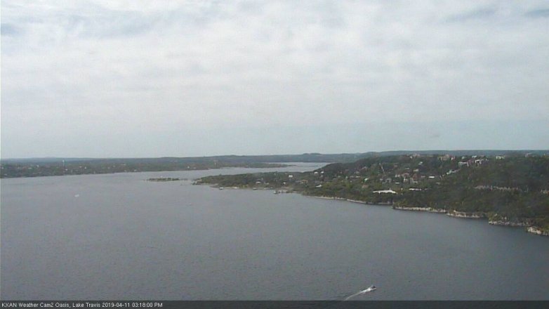 Lake Travis webcam, April 11, 2019 2:20 PM CT