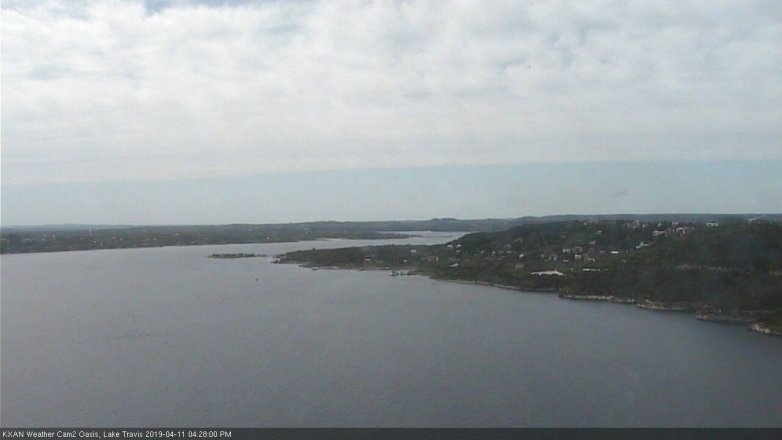 Lake Travis webcam, April 11, 2019 3:30 PM CT