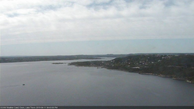 Lake Travis webcam, April 11, 2019 3:45 PM CT