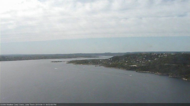 Lake Travis webcam, April 11, 2019 3:55 PM CT