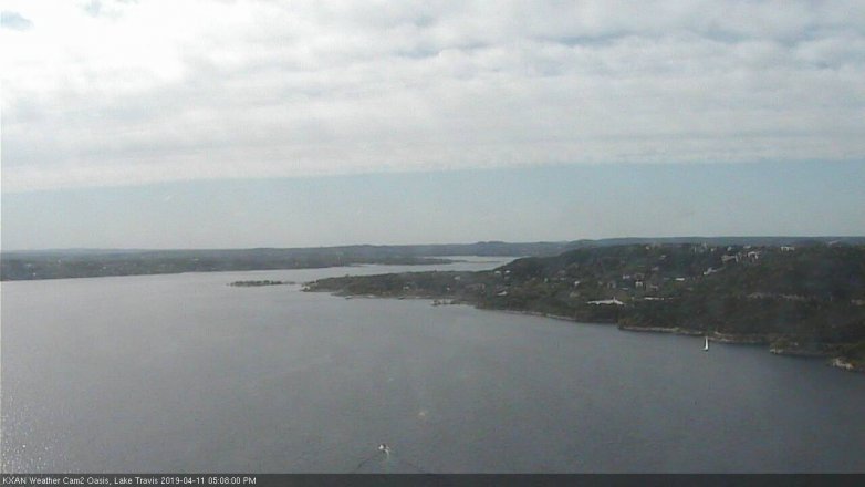 Lake Travis webcam, April 11, 2019 4:10 PM CT