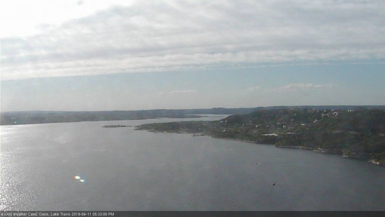 Lake Travis webcam, April 11, 2019 4:35 PM CT