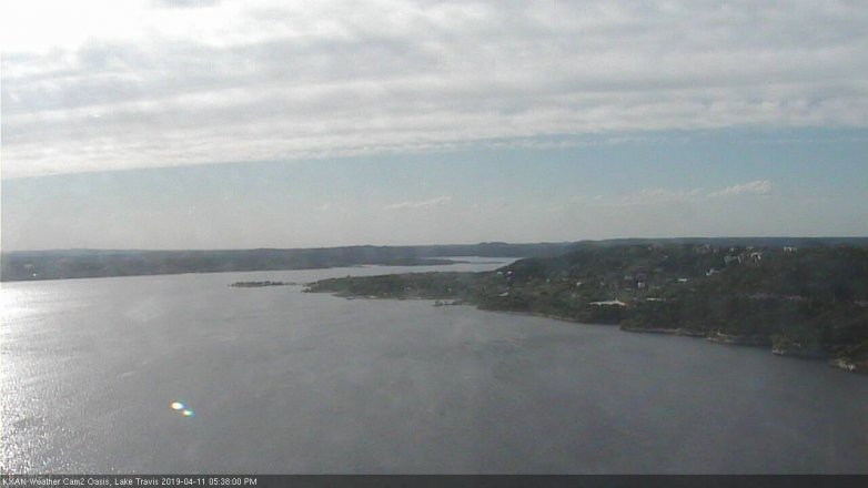 Lake Travis webcam, April 11, 2019 4:40 PM CT