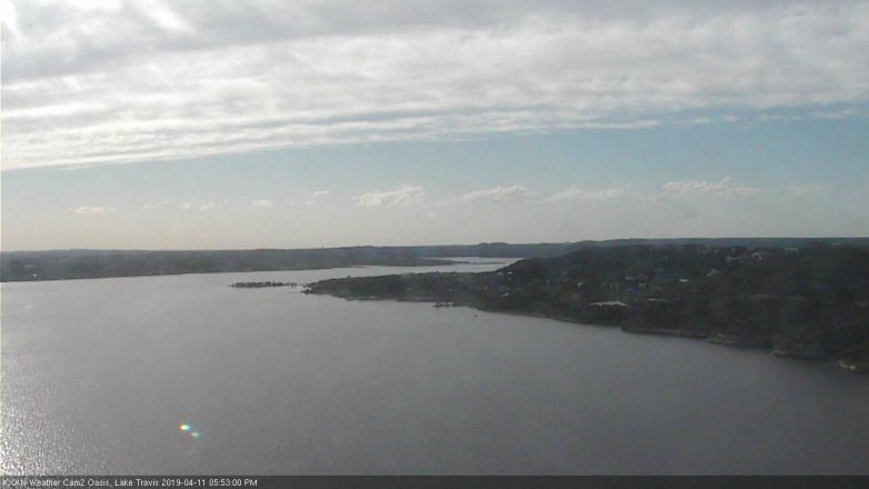 Lake Travis webcam, April 11, 2019 4:55 PM CT