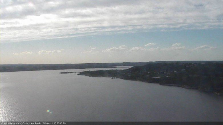 Lake Travis webcam, April 11, 2019 5:00 PM CT