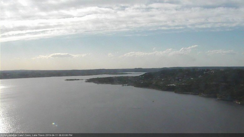 Lake Travis webcam, April 11, 2019 5:05 PM CT