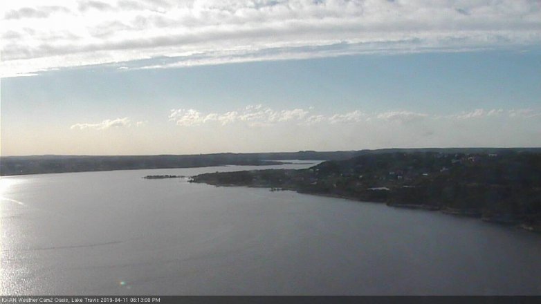 Lake Travis webcam, April 11, 2019 5:15 PM CT