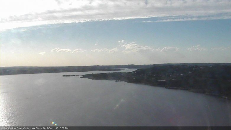 Lake Travis webcam, April 11, 2019 5:20 PM CT