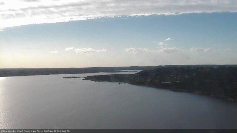Lake Travis webcam, April 11, 2019 5:25 PM CT