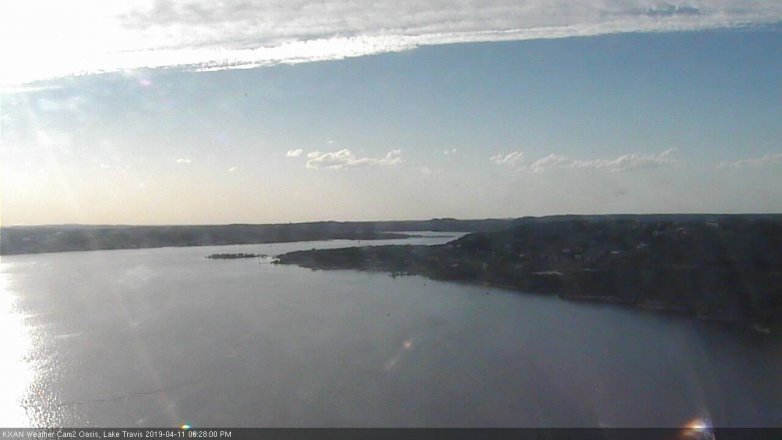 Lake Travis webcam, April 11, 2019 5:30 PM CT