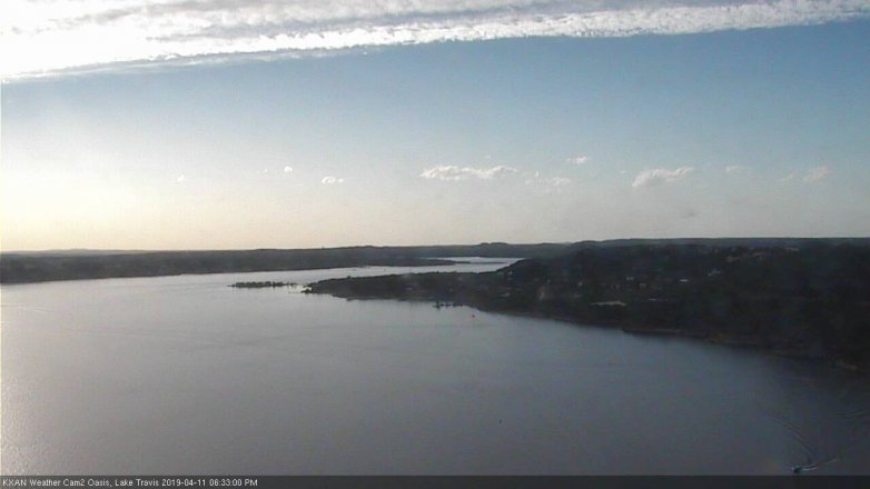 Lake Travis webcam, April 11, 2019 5:35 PM CT