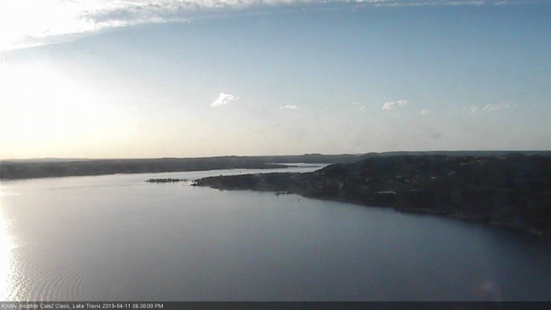 Lake Travis webcam, April 11, 2019 5:40 PM CT
