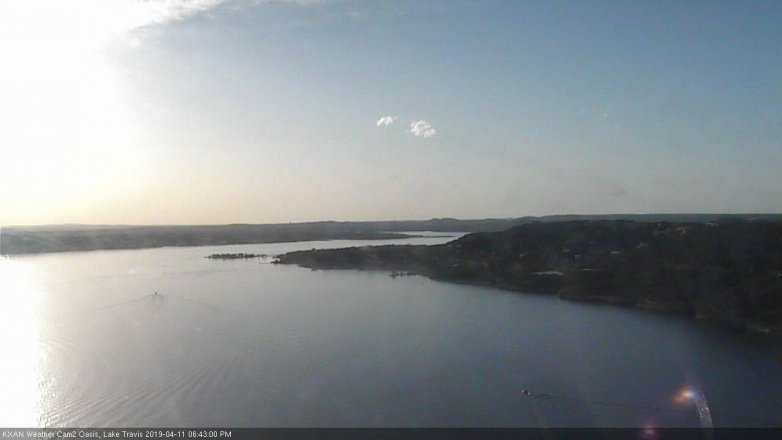 Lake Travis webcam, April 11, 2019 5:45 PM CT
