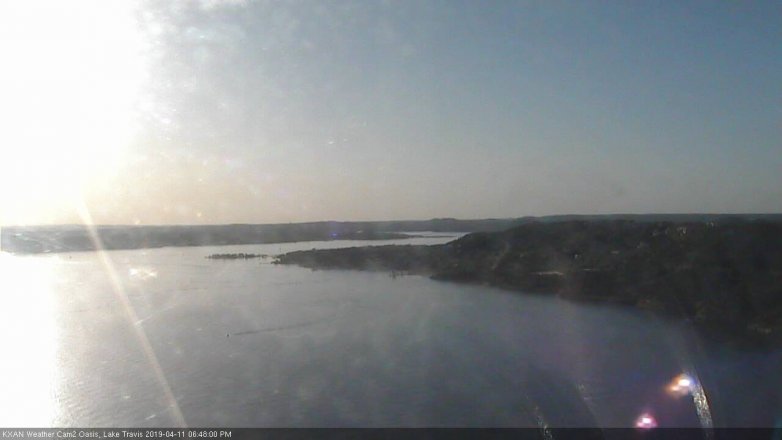 Lake Travis webcam, April 11, 2019 5:50 PM CT