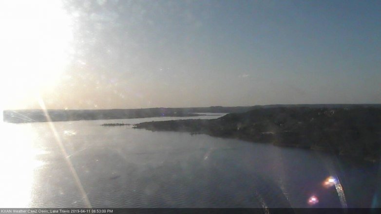 Lake Travis webcam, April 11, 2019 5:55 PM CT