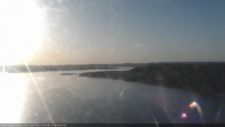 Lake Travis webcam, April 11, 2019 6:00 PM CT