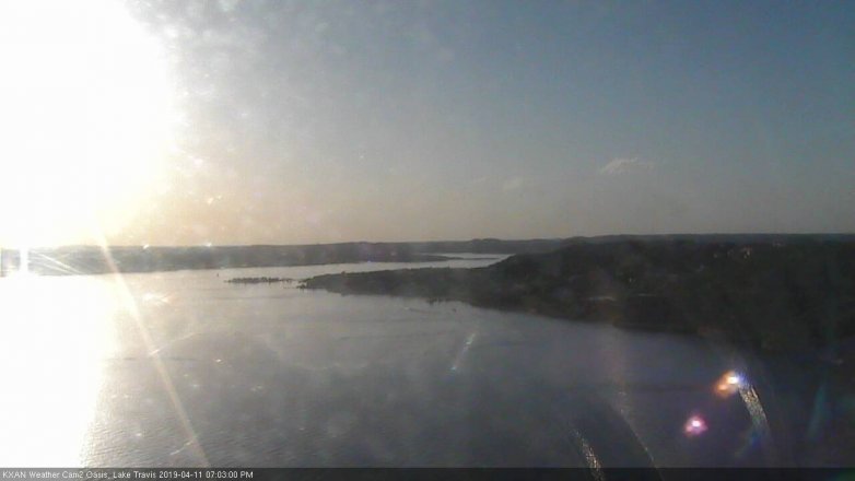 Lake Travis webcam, April 11, 2019 6:05 PM CT