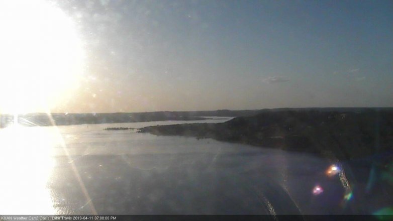Lake Travis webcam, April 11, 2019 6:10 PM CT