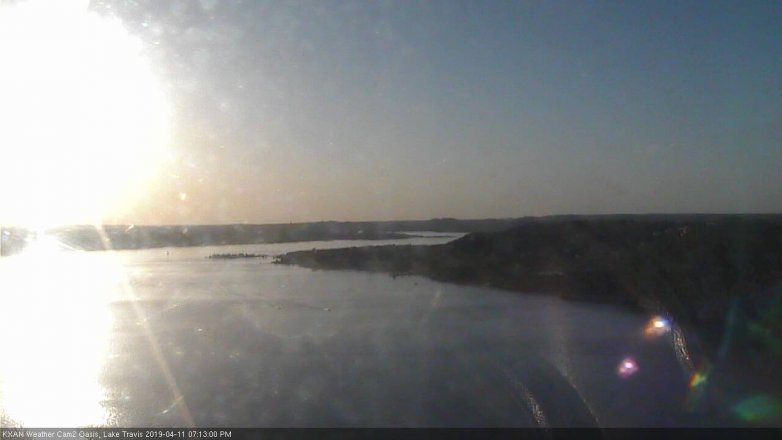Lake Travis webcam, April 11, 2019 6:15 PM CT