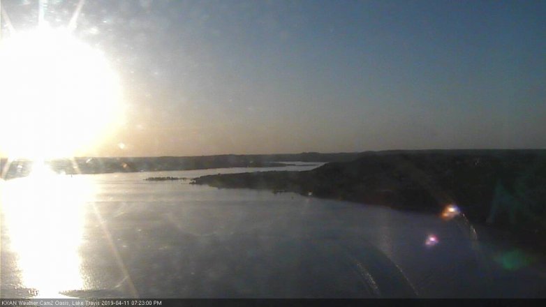Lake Travis webcam, April 11, 2019 6:25 PM CT