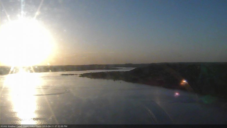 Lake Travis webcam, April 11, 2019 6:35 PM CT