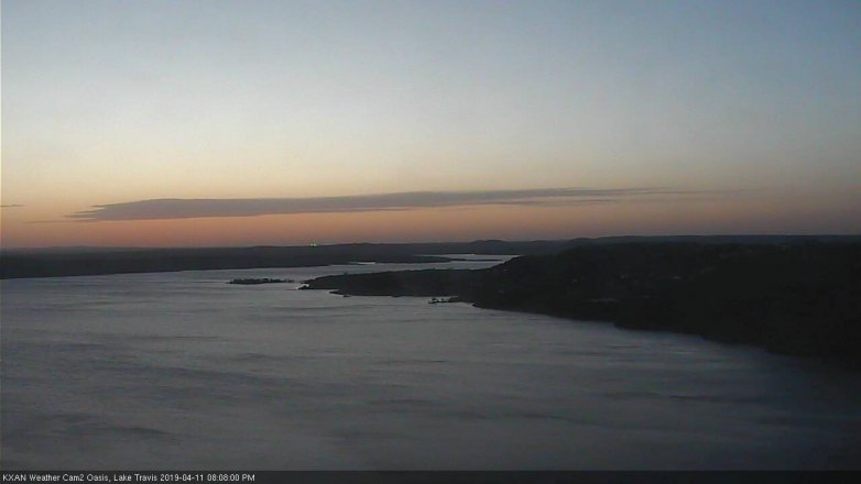 Lake Travis webcam, April 11, 2019 7:10 PM CT