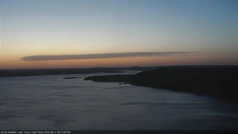 Lake Travis webcam, April 11, 2019 7:15 PM CT