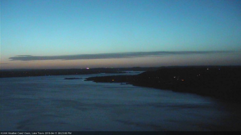 Lake Travis webcam, April 11, 2019 7:25 PM CT