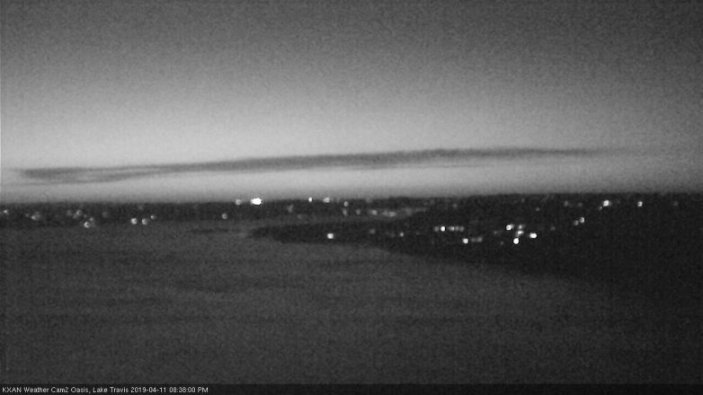 Lake Travis webcam, April 11, 2019 7:40 PM CT