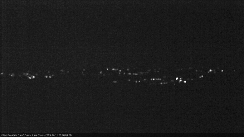 Lake Travis webcam, April 11, 2019 8:30 PM CT