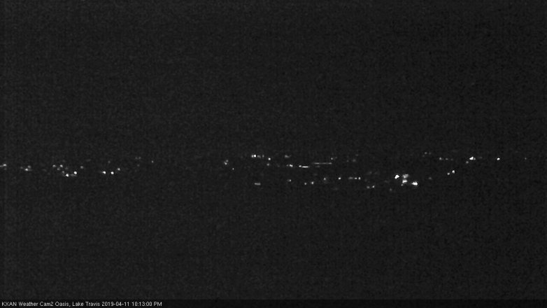 Lake Travis webcam, April 11, 2019 9:15 PM CT
