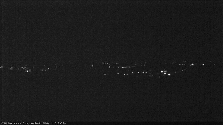 Lake Travis webcam, April 11, 2019 9:20 PM CT
