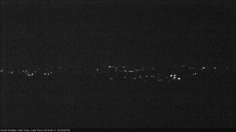 Lake Travis webcam, April 11, 2019 9:30 PM CT