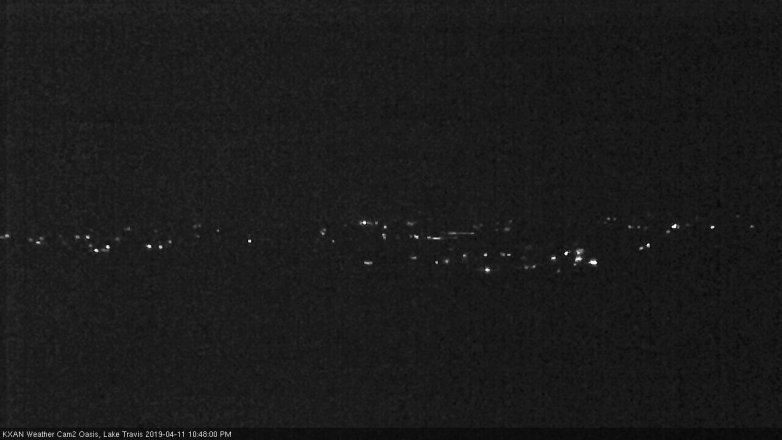 Lake Travis webcam, April 11, 2019 9:50 PM CT