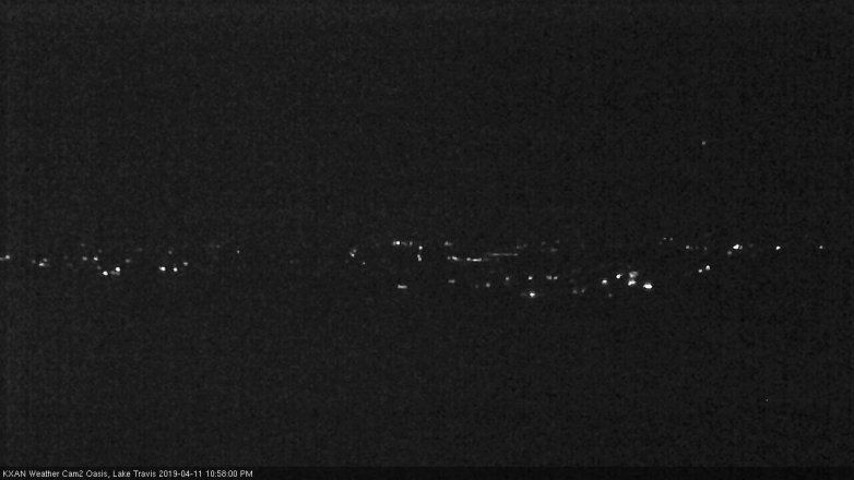 Lake Travis webcam, April 11, 2019 10:00 PM CT