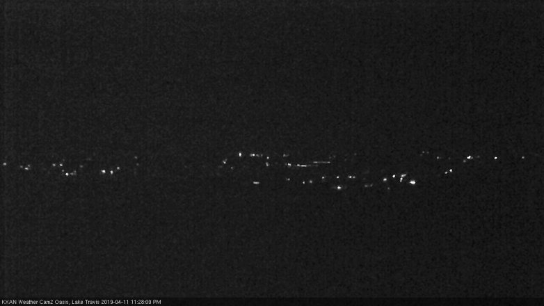 Lake Travis webcam, April 11, 2019 10:30 PM CT