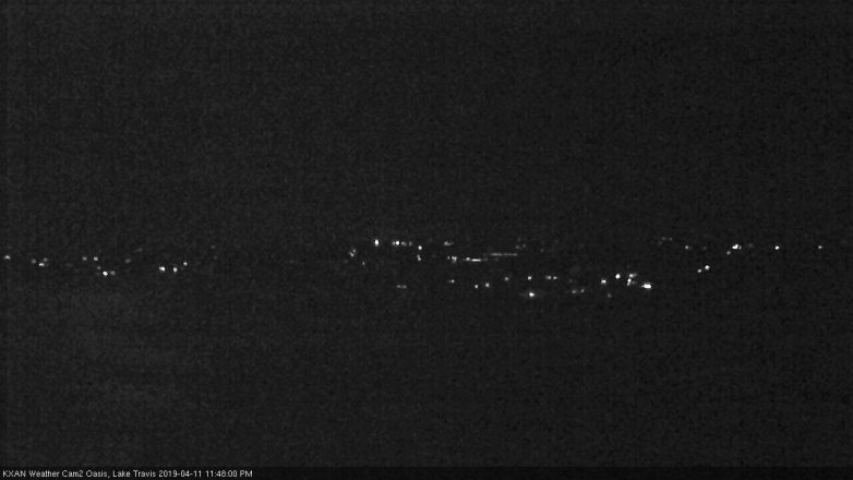 Lake Travis webcam, April 11, 2019 10:50 PM CT
