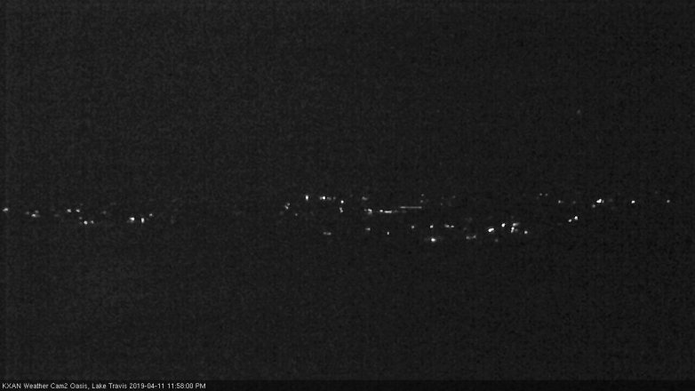 Lake Travis webcam, April 11, 2019 11:00 PM CT