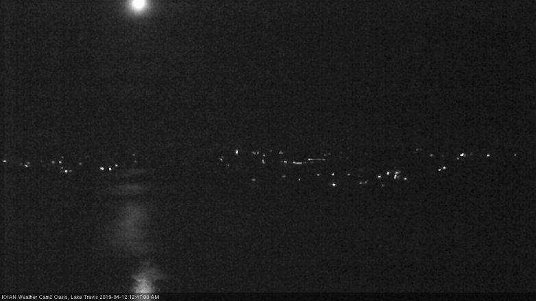 Lake Travis webcam, April 11, 2019 11:50 PM CT