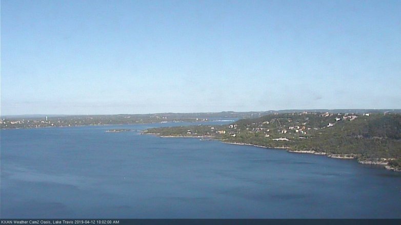 Lake Travis webcam, April 12, 2019 9:05 AM CT