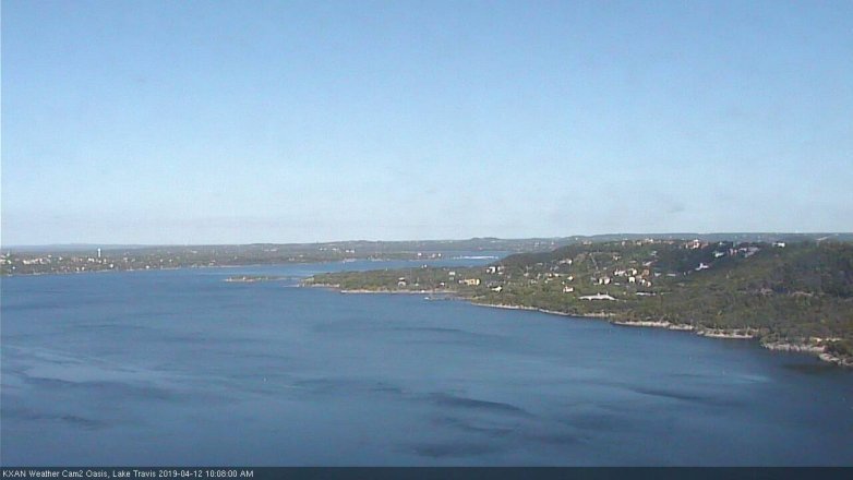 Lake Travis webcam, April 12, 2019 9:10 AM CT