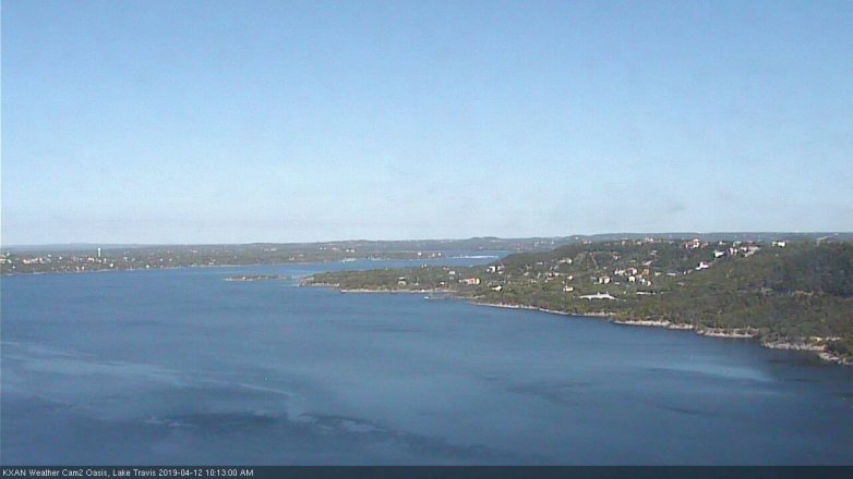 Lake Travis webcam, April 12, 2019 9:15 AM CT