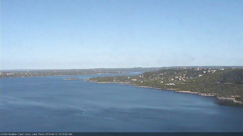 Lake Travis webcam, April 12, 2019 9:20 AM CT